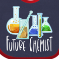 thumbnail image 4 of Inktastic Future Chemist with Beakers, Test Tubes and Formulas Boys or Girls Baby Bib, 4 of 4