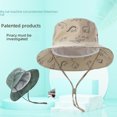 thumbnail image 4 of Sombrero de pescador para niños de primavera y verano, con estampado de dinosaurio de dibujos animados, sombrero de sol para bebés, sombrero de lavabo con protección solar para niños de ala, 4 of 6