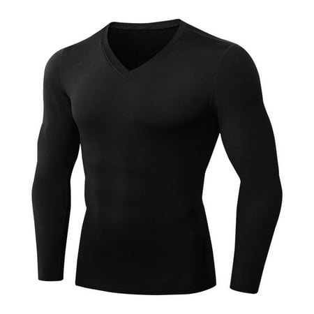 Compression Shirts for Men Men'S Cool and Dry Fit Long Sleeved Compression Shirt,Sports Bottoming T-Shirt,Sports Workout Mens Compression Shirt