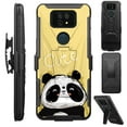 thumbnail image 1 of Compatible with Cricket Ovation 2 | AT&T Maestro Max Hybrid Luxguard Holster Phone Case Cover (Cute Panda), 1 of 1