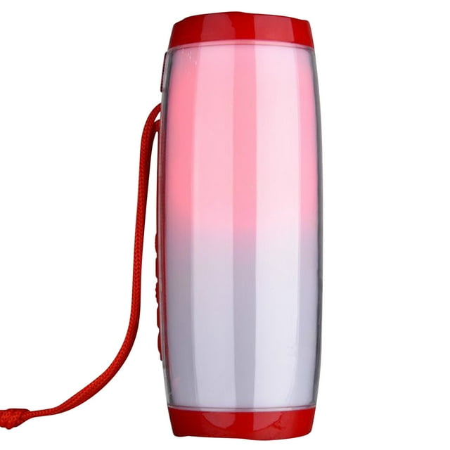 Outdoor Bluetooth Speaker with LED Night Light Subwoofer 10 W 360° Sound 20-Hour Battery USB Playback