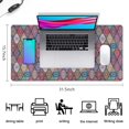 thumbnail image 5 of Long Mouse Pads for Desk,Red Boho Ethnic Geometric Pattern Desk Mats on Top Of Desks, Desk Mouse Pad Extra Large with 3mm Non-Slip Base and Stitched Edge for Gaming,Office,Work,Home 31.5"x15.7", 5 of 6