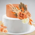 thumbnail image 4 of Decoración de tarta de estilo boho con hojas de rosas artificiales vintage para el kit de decoración de tartas, 4 of 7