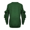 thumbnail image 3 of Vedolay Fall Tops Fall Sweatshirt for Women Long Sleeve Oversizd Crop Pullover Shirts with Pockets,Green L, 3 of 5