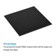thumbnail image 3 of Uxcell PMMA Acrylic Sheets Colored Non Transparent 6 x 6 Inch Black for Crafts, 3 of 4