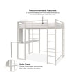 thumbnail image 3 of DHP Abode Full Size Metal Loft Bed, Off White, 3 of 10