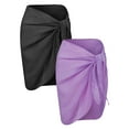 thumbnail image 2 of LELINTA 2 Pieces Women Beach Wrap Sarong Cover Up Chiffon Swimsuit Wrap Skirts, 2 of 7