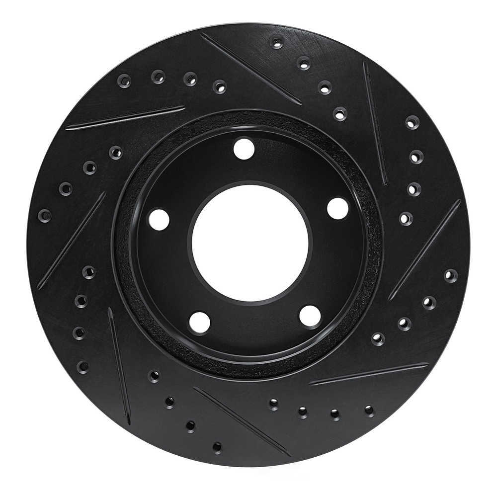 Dynamic Friction Company 633-46004L DFC Brake Rotor - Drilled And Slotted - Black