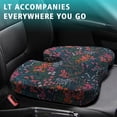 thumbnail image 4 of Premium Floral Pattern Memory Foam Seat Cushion Ergonomic Chair Pad for Office Chair, Car, Airplane & Bleachers Sciatica, Tailbone Hip & Back Pain Relief - Chair Cushion for Long Office Workers., 4 of 5