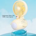 thumbnail image 3 of Desktop Mist Fan, Rechargeable Low Noise Small Cooling Fan  for Office Studio RV Car Blue,Yellow, 3 of 8