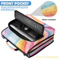 thumbnail image 6 of Zipper Binder with Shoulder Strap 2 inch 3 Ring Waterproof File Folder Organizer Bag 500 Sheet Colorful Rainbow Butterfly, 6 of 8