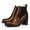Coffee, variant on Women Classic Combat Chelsea Chunky Mid Heel Ankle Boots Slip On Resistant Motorcycle Pumps Fall Winter Shoes Size 6 Wine Red