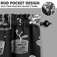 thumbnail image 2 of Kitchen Food Colorful Cooking Chef Kitchen Curtains 54x18 Inch Window Curtain over Sink Kitchen Curtains Set Small Short Tier for Bathroom Cafe Rod Pocket, 2 of 3