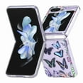 thumbnail image 2 of for Samsung Galaxy Z Flip 5 2023 Butterfly Case, Cute Print Pattern Shockproof Slim Silicone TPU Clear Women Girls Drop Protective Phone Case Cover for Samsung Galaxy Z Flip 5 5G, Blue, 2 of 6