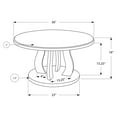 thumbnail image 2 of Monarch Specialties Coffee Table, Accent, Cocktail, Round, Living Room, 36"dia, Clear Mirror, Grey, 2 of 5