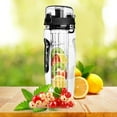 thumbnail image 3 of Imountek Fruit Infuser Water Bottle - 32 oz Large Leakproof Tritan Sport Bottle with Flip Top Lid, Black, 3 of 6