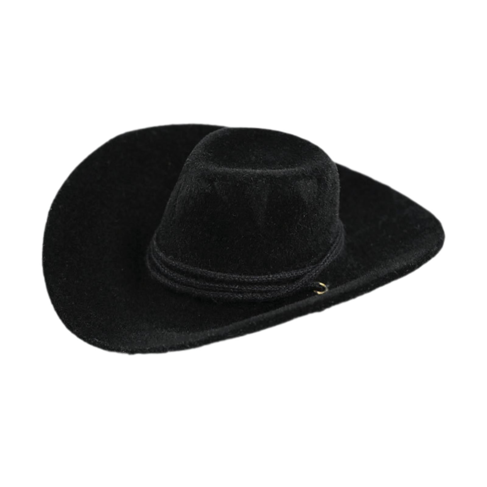 Luwecf Chapeau De Cowboy 1:6 – Accessoire Pour Poupée 12 Pouces, En Tissu Floqué, Brun