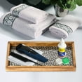 thumbnail image 5 of nu steel Mosaic Tray for Luxurious bath countertop, Holder for Guest Hand Towel, Watch, Earring, Makeup Brush, Reading Glass, Perfume, Jewelry, Perfect For Kitchen Counters, Bathrooms, Black Mosaic, 5 of 6