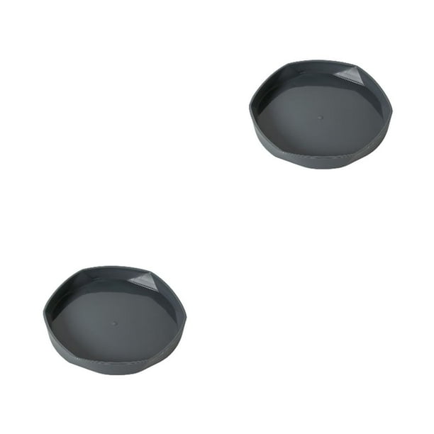 Naiovety Bandeja de flores, platillo para plantas, suministros de jardín, dureza de borde, a prueba de golpes, accesorio de bricolaje para el Gris oscuro 2Conjunto