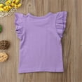 thumbnail image 4 of Kiapeise Baby Girl Ruffle Sleeve T-Shirt Top Basic Tee Summer Outfit, 4 of 5