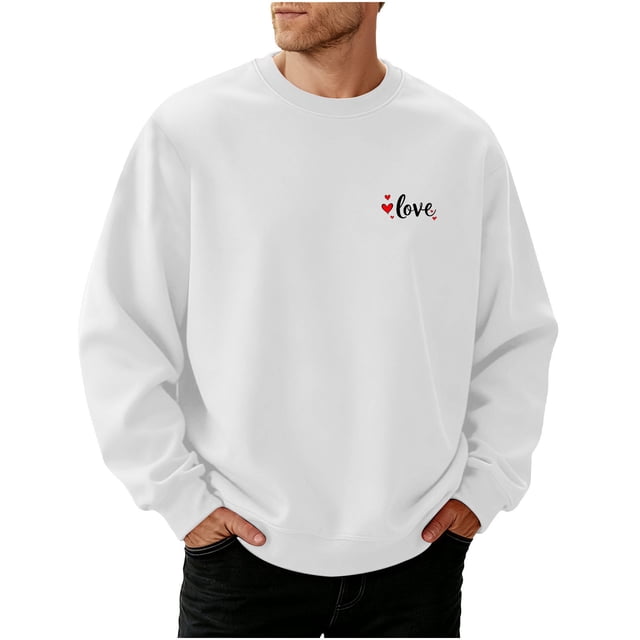 TaTaai Valentine's Day Matching Tracksuit for Men, Hooded Pullover and Pants Set, Romantic Gift Outfit Gift
