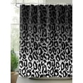 thumbnail image 2 of Ombre Leopard Shower Curtain, Print Black White Gradient Waterproof Shower Curtain Set with 12 Hooks Lightweight Washable Fabric Shower Curtains for Bathroom 72x72 Inches, 2 of 6