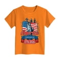 thumbnail image 4 of Gubotare Girls Fourth of July Shirt 4th of July Outfit Kids Girls American T Shirt USA T-Shirt Fourth of July Tops Patriotic Short Sleeve Tops Size 7-8 (Orange,7-8 Years), 4 of 5