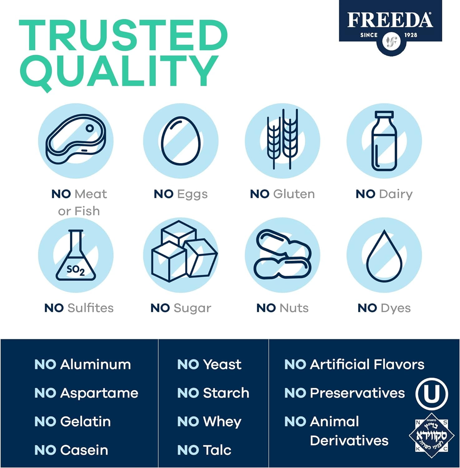 Freeda Biotin 10,000 mcg (10 mg) | Maximum Strength | Hair, Skin & Nails Support | Tiny Tablets | Vegan, Gluten Free | 100 Tablets