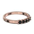 thumbnail image 3 of 0.50ct Classic Round Cut Five Stone Black Diamond Moissanite Ring 18K Rose Gold Over Silver, 3 of 4
