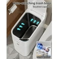 thumbnail image 4 of Maoface 3.5 Gallon Smart Motion Sensor Trash Can with Lid, Automatic Touchless Bathroom Trash Can, Slim Waterproof Garbage Bin for Bathroom, Bedroom, Kitchen, 4 of 14