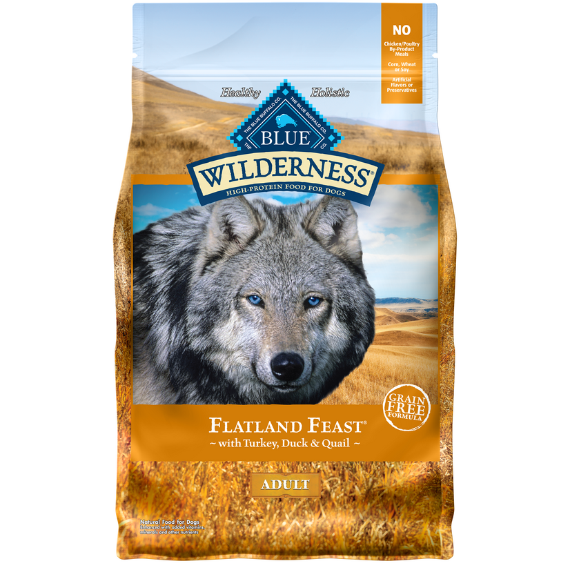 Blue Buffalo Wilderness Flatland Feast High Protein, Natural Dry Dog
