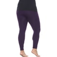 thumbnail image 2 of White Mark Universal PS208-07 Stretch Solid Womens Leggings, Purple - One Size, 2 of 3