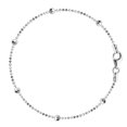 thumbnail image 1 of Bead Link Chain Anklet In Sterling Silver, 9", 1 of 1