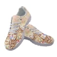 thumbnail image 3 of COEQINE Girls Sneakers Mesh Breathable Lace Up White Sole Women Running Shoes for Travel Outdoor Training Athletic Sport Shoes Footwear for Easter Day, Easter Bunny Egg Basket, 3 of 7