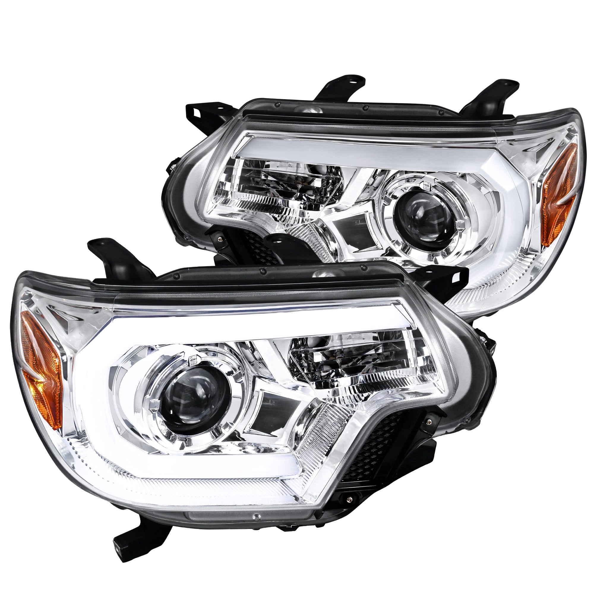 Spec D Tuning LED Light Bar Projector Headlights For 2012 2015 Toyota Tacoma Head Light Assembly 