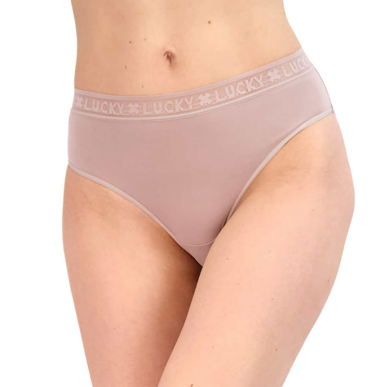Lucky Brand Womens Hipster Underwear Panties Polyester Blend 5-Pair Soft ~  M 