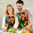 thumbnail image 3 of Pioneer Flower Floral Print Pattern Apron-Garden Aprons for Women with Pockets-Cotton Linen Waterproof Kitchen Cooking Gardening Aprons Adjustable for Kitchen,Cooking,BBQ and Salon 33x27 Inch, 3 of 7