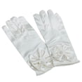 thumbnail image 2 of 3 Pares de Guantes Cortos para Niñas de Flores, Boda, Princesa, Baile, Baile, Elegante Soledad Guantes fiesta niña flores, 2 of 10