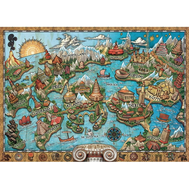 Rompecabezas Ravensburger Mysterious Atlantis 1000 piezas