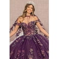 thumbnail image 2 of Women's Elizabeth K Purple and Gold Quince Cape Dress Gl3171 Size L, 2 of 5