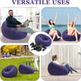 thumbnail image 5 of 2 Pcs Bean Bag Chairs for Adults Kids Inflatable Chairs with Electric Air Pump Blow up Chair Inflatable Lazy Sofa Folding Portable Inflatable Chair for Living Room Bedroom(Blue), 5 of 14