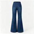 thumbnail image 4 of Vivianyo HD Women's Elastic Waist Drawstring Flare Jeans with Pockets, High Waist Denim Pants For Women, Long Flared Pull on Denim Trousers for Shopping Trips and Casual Outings, Sizes S-2XL, 4 of 7