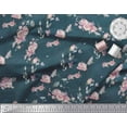 thumbnail image 2 of Soimoi Blue Poly Georgette Fabric Blossom & Peony Floral Print Fabric by Yard 42 Inch Wide, 2 of 3