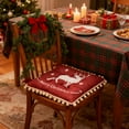 thumbnail image 4 of Uuiauoio Christmas Chair Cushions with Ties for Dining Chairs Memory Foam Chair Pad Non Slip Seat Cushion with Washable Cover for Patio Kitchen Indoor Outdoor, 4 of 6