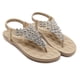 thumbnail image 5 of Sandalias de verano Rhinestone Boho Pisos de mujer de gran tamaño, 5 of 5