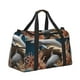 thumbnail image 2 of Fotbe Coral Fish Dolphin Bolsa de Viaje con Estampado, Bolsa de Fin de Semana para Mujer con Compartimento para Zapatos, Bolsa de Gimnasio con Bolsillo Húmedo, 2 of 7