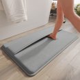 thumbnail image 6 of sruoe Bathroom Rugs, Bath Mat for Bathroom Floor 1pcs, Bath Mats for Bathroom Floor Non Slip Non Skid, Rectangular Polyester Floor Mat for Bath Door Household, Gray, 6 of 7