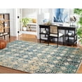 thumbnail image 3 of SAFAVIEH Evoke Anselmo Bordered Area Rug, Ivory/Blue, 5'3" x 7'6", 3 of 9