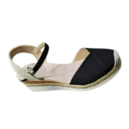 

Wedge Sandals for Women Ladies Closed Toe Sandals Lightweight Fashion Ankle Strap Summer Sandals High Heel Slingback Espadrille Shoes
