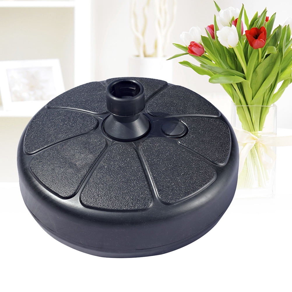 MLINS Plastic Parasol Umbrella Stand Base for Outdoor Garden Filled with Water or Sand Black
